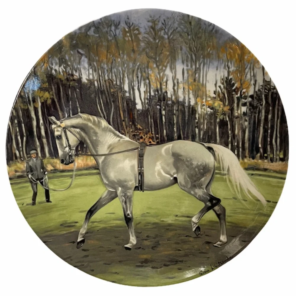 Vintage Spode Horse Luxury Collectors Plate Hanoverian Western Equestrian Decor